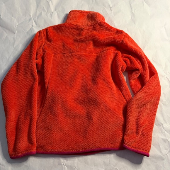 Patagonia Re Tool Snap T Fleece Pullover Orange Pink Mock Neck Womens Jacket S - Picture 3 of 7